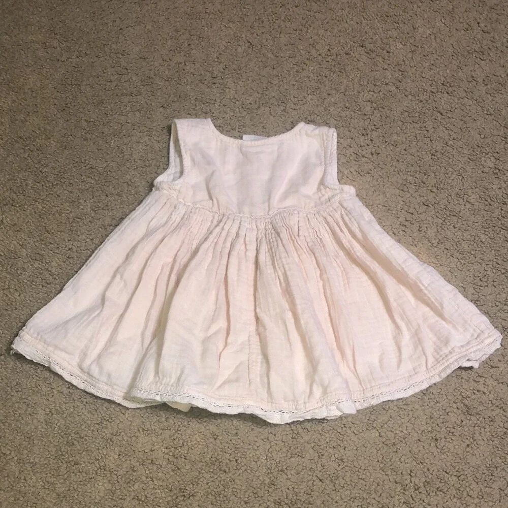 SPELL &‎ The Little Gypsies Ava Botanically Dyed Cotton Sleeveless Dress Rose 3Y
